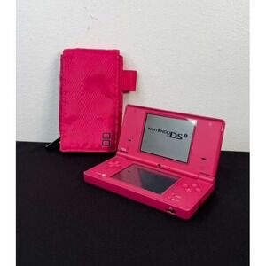 Nintendo DSI DS Handheld Game Console Hot Pink Tested Works No Charger NO PENCIL